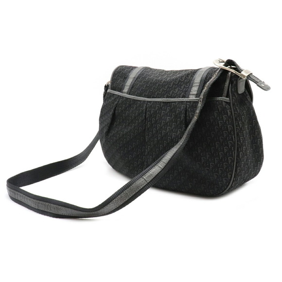 Dior Bag Shoulder Leather Christian Trotter  Black - Picture 1 of 9